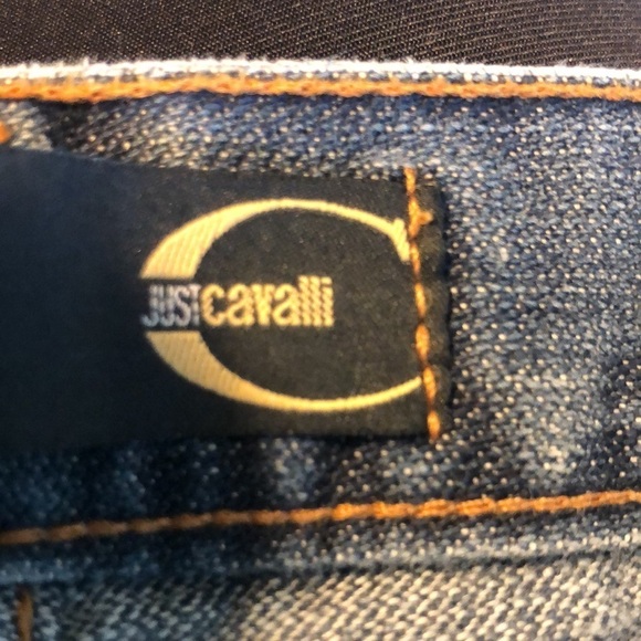 Just Cavalli Jeans Sz. 29X31 Straight Leg Mid Rise Italian Designer Denim Cotton - Picture 7 of 11
